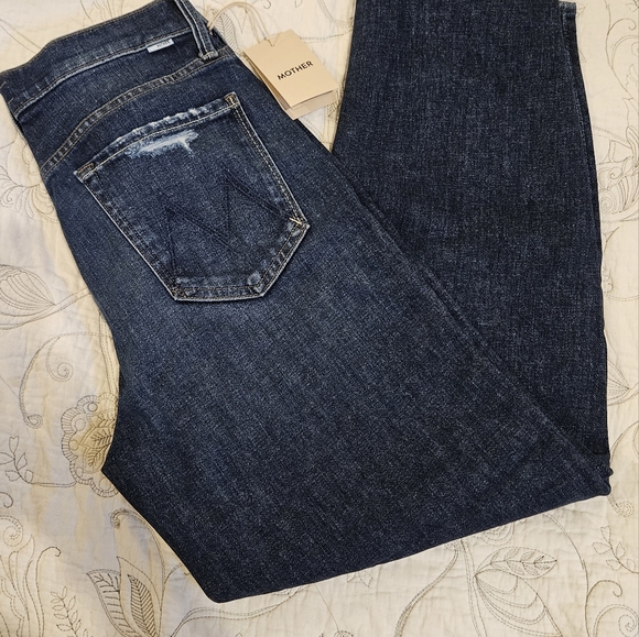 NWT MOTHER women's curbside flood jeans in Yee haw size 28 - Picture 7 of 9